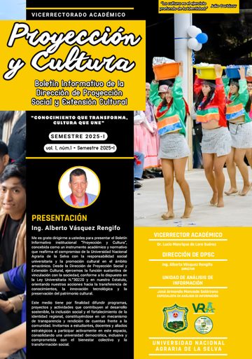 Portada del boletín Proyección y Cultura